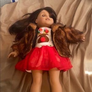 Fuzzy American Girl Doll Coat